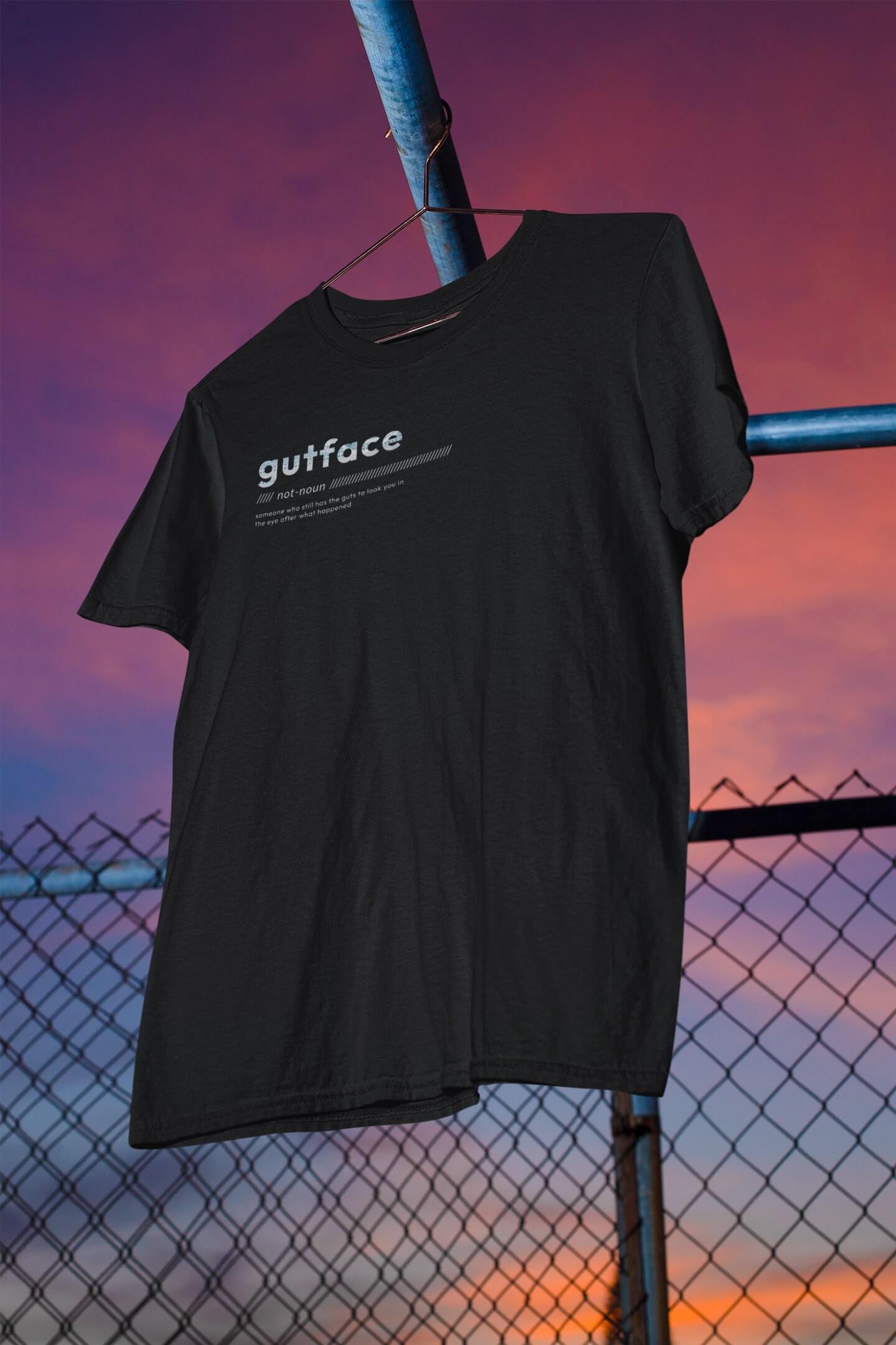 Gutface unisex t-shirt for the bold and shameless