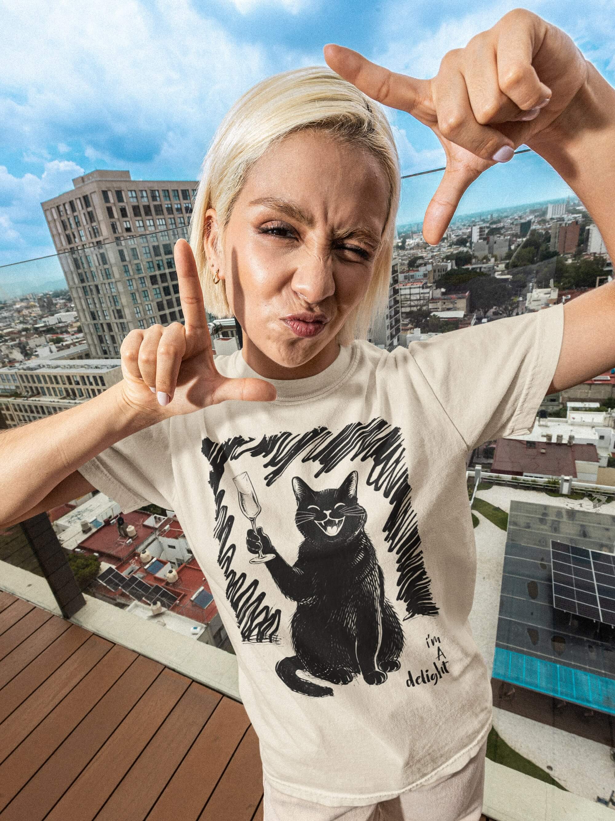 I’m a delight unisex t-shirt for the confident, chaotic, and completely correct