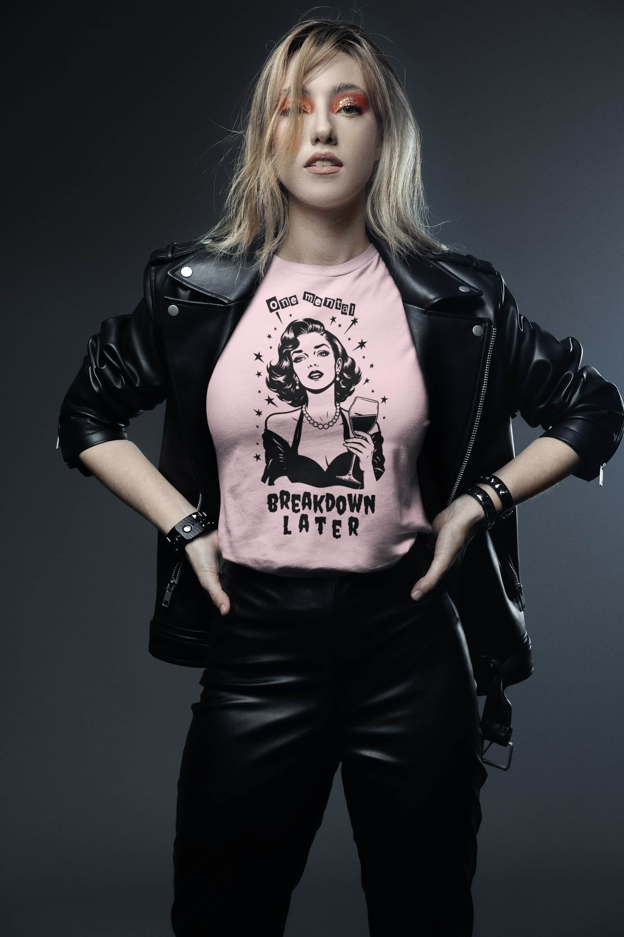 One mental breakdown later unisex t-shirt for the beautifully recovering