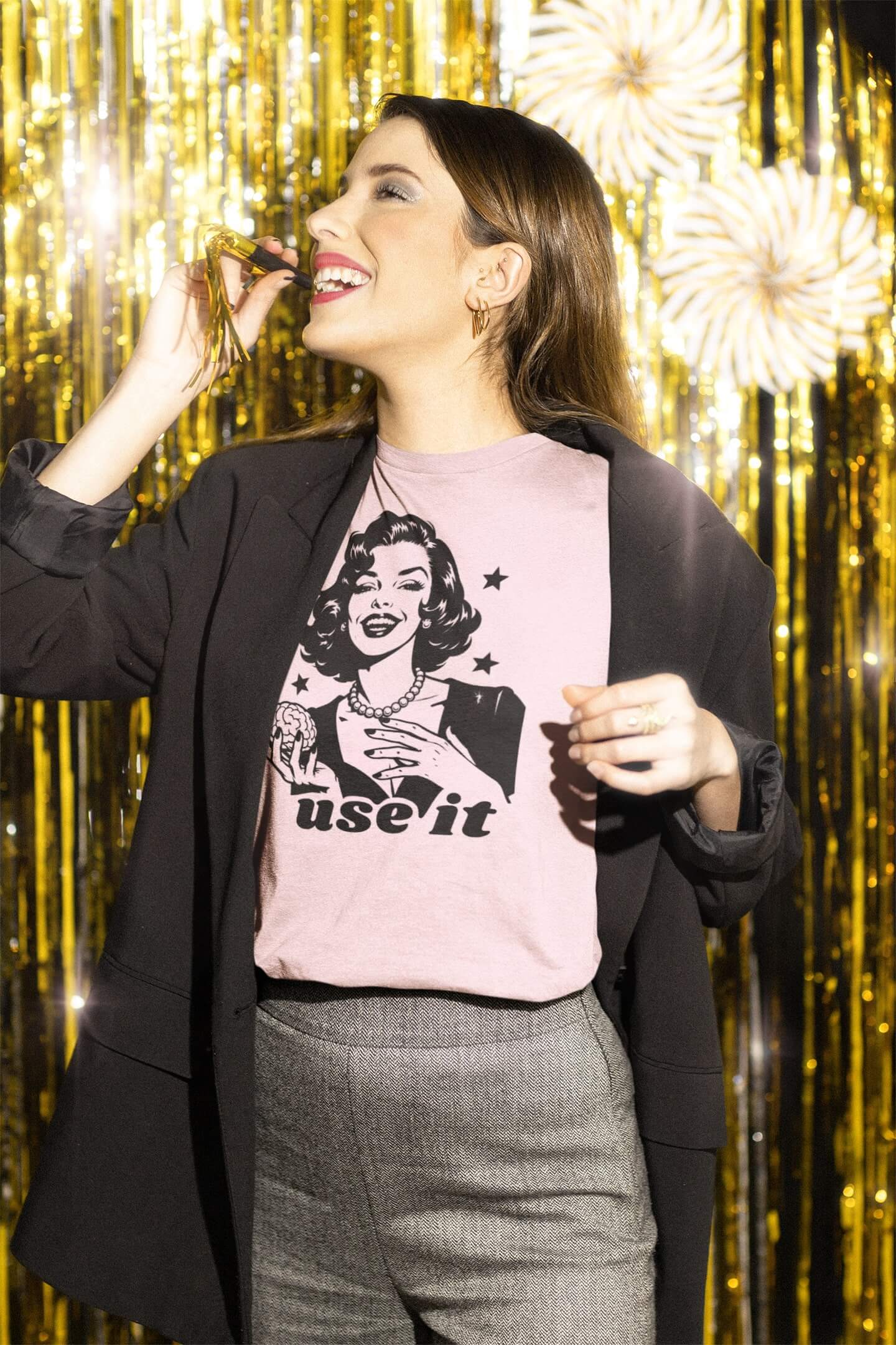 Use it unisex t-shirt for the ones still locating their brain